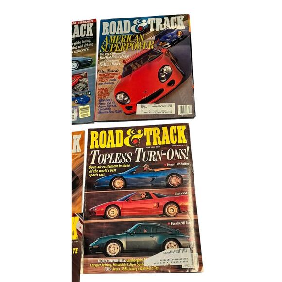 Road & Track Print Magazine (7) VTG 1993 1994 1995 1996 Ferrari Acura NSX - Picture 3 of 5